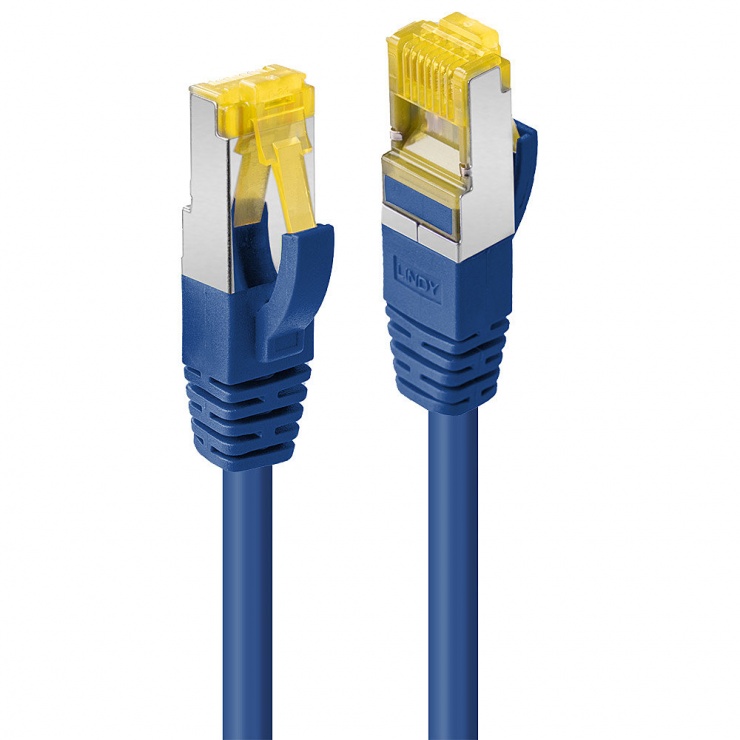 Cablu de retea S/FTP cat 7 LSOH Albastru 10m, Lindy L47283 imagine noua