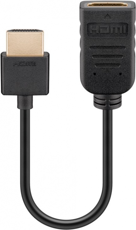 Cablu prelungitor hdmi 4k@60hz flex t-m 0.1m, goobay g49979
