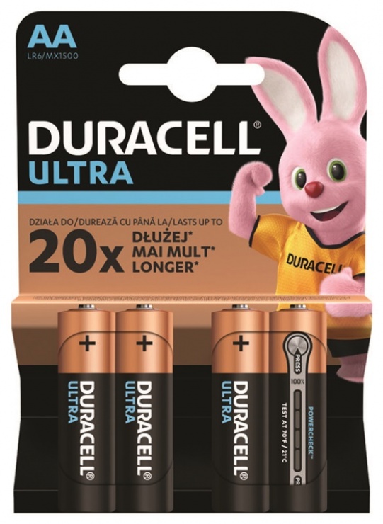 Set 4 buc baterii AA LR6/MX1500 Duracell Ultra Alkaline conectica.ro imagine noua 2022