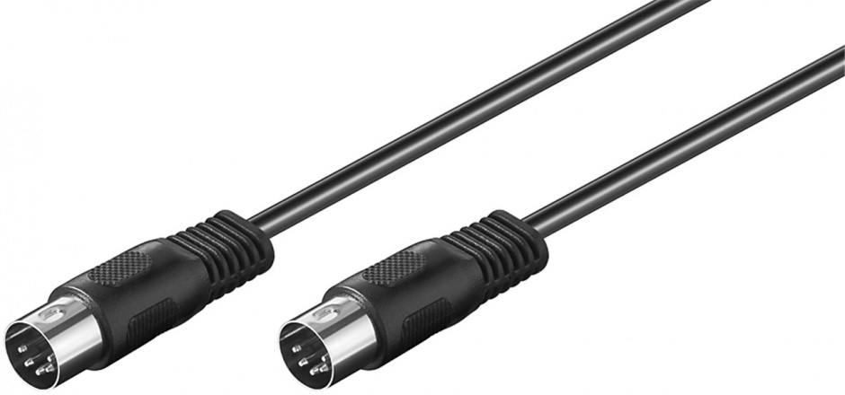 Cablu DIN 5 pini T-T 1.5m Negru, Goobay G50020 (1.5m) imagine noua 2022