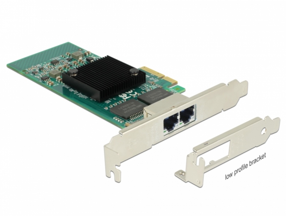 PCI Express la 2 x Gigabit LAN chipset Intel i350, Delock 89945