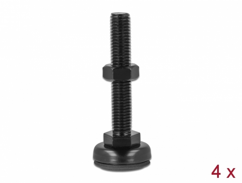 Set 4 picioruse m12 pentru cabinet, delock 66547