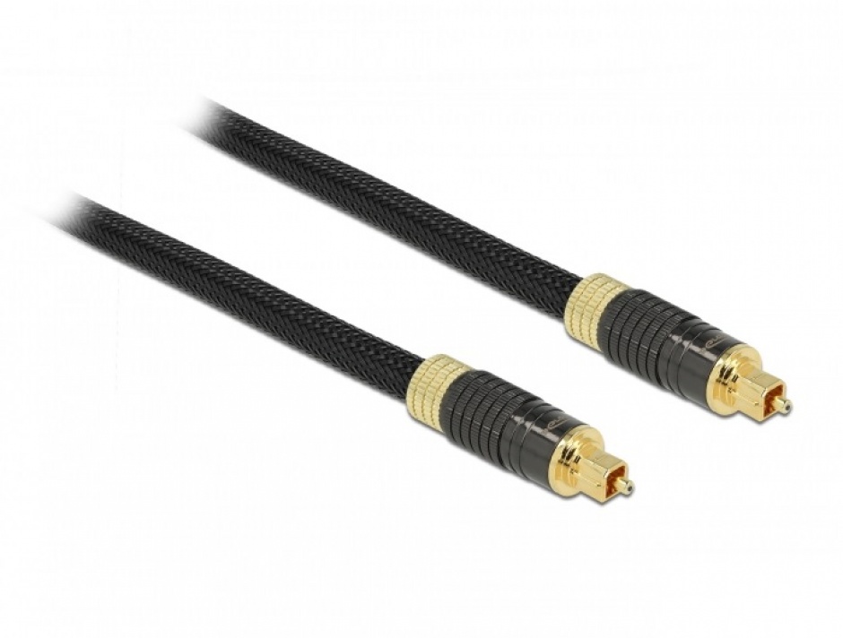 Cablu audio optic Toslink SPDIF Standard 1m, Delock 86592 imagine noua