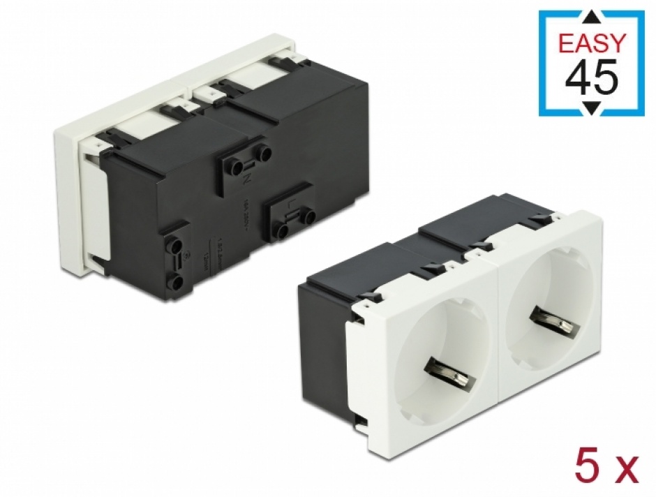 Cablu USB-A 2.0 la Lightning retractabil pentru modul Easy 45, Delock 81331 imagine noua 2