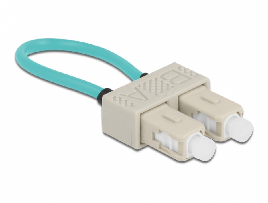 Adaptor fibra optica loopback SC / OM3 Multimode, Delock 86923 conectica.ro