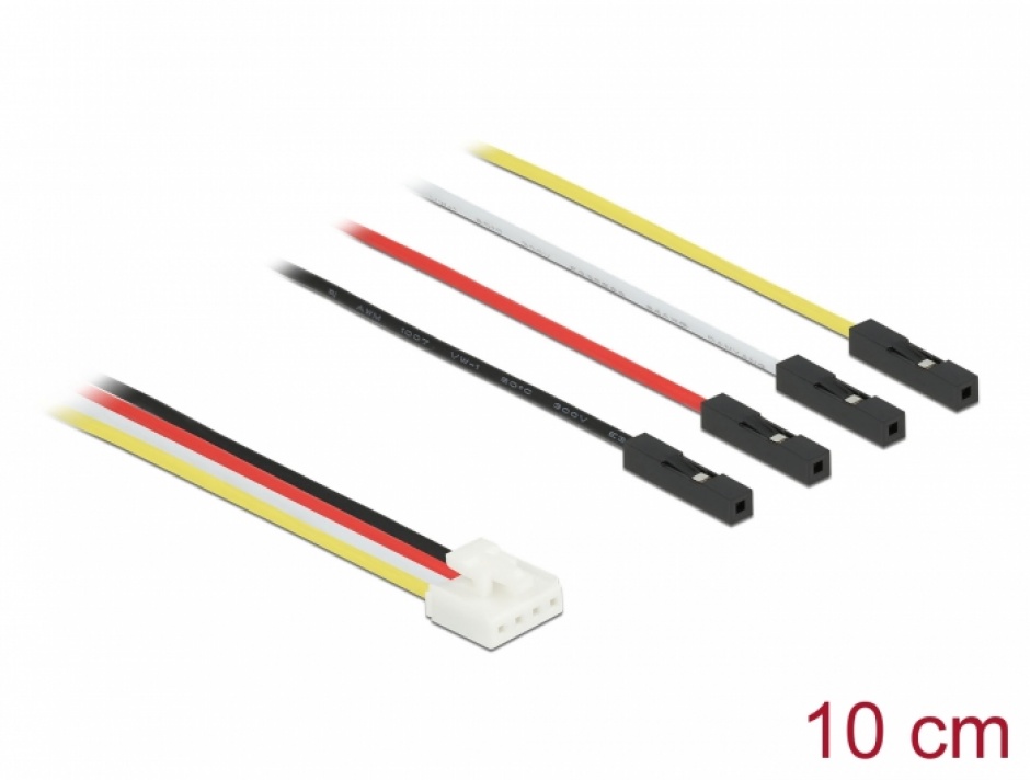 Cablu de conversie IoT Grove (placi Arduino) 4 pini la 4 x jumper T-M 10cm, Delock 86948 conectica.ro