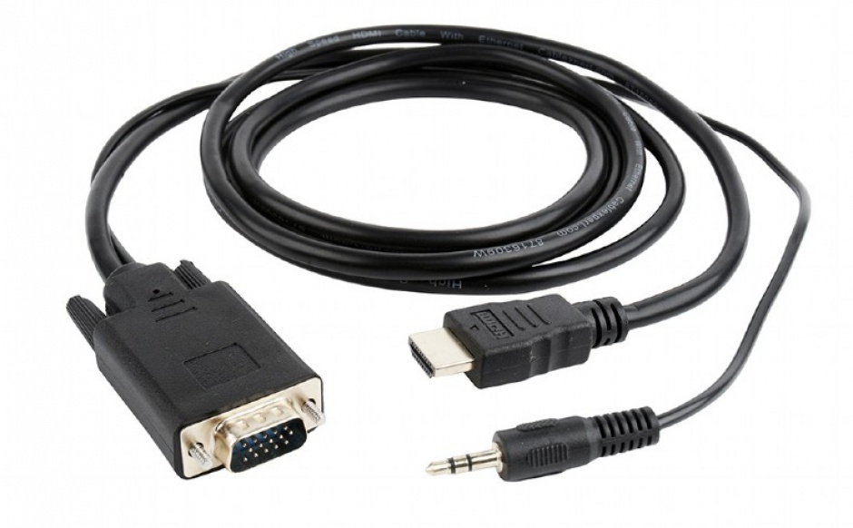 Cablu HDMI la VGA cu audio si alimentare USB T-T 3m, Gembird A-HDMI-VGA-03-10 imagine noua