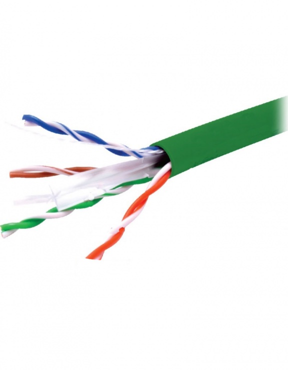 Rola cablu de retea RJ45 305m UTP cat.6 CU Verde, A0057585 conectica.ro