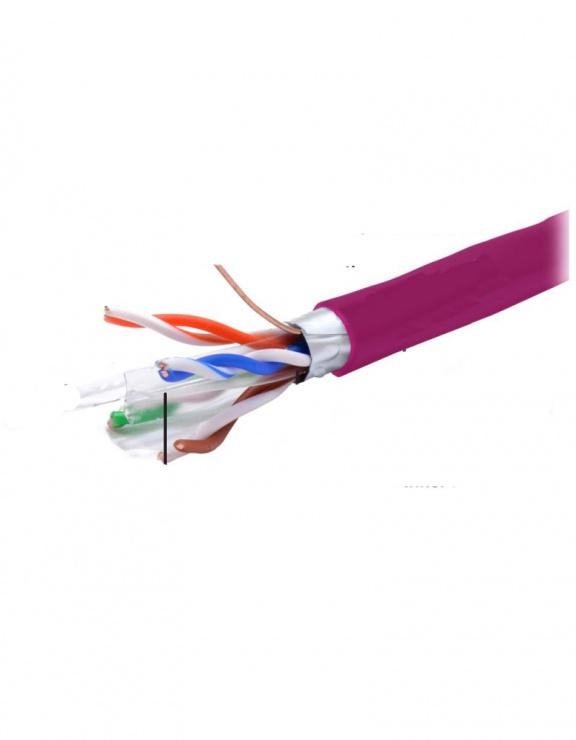 Rola cablu de retea RJ45 305m FTP cat.6 Cu Violet, A0058852 conectica.ro