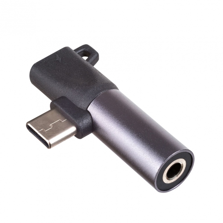 Adaptor USB type C la USB type C + jack 3.5mm T-M, AK-AD-62 conectica.ro