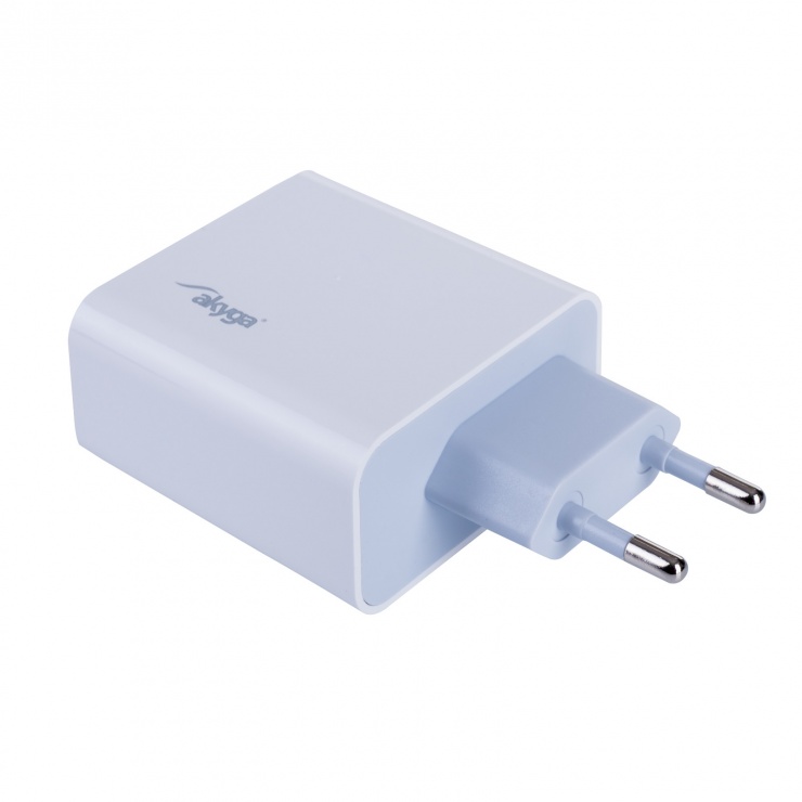 Incarcator priza USB-A + USB-C (Quick Charge 3.0) 5-20V/2.25-3A 45W, AK-CH-14 conectica.ro imagine noua tecomm.ro