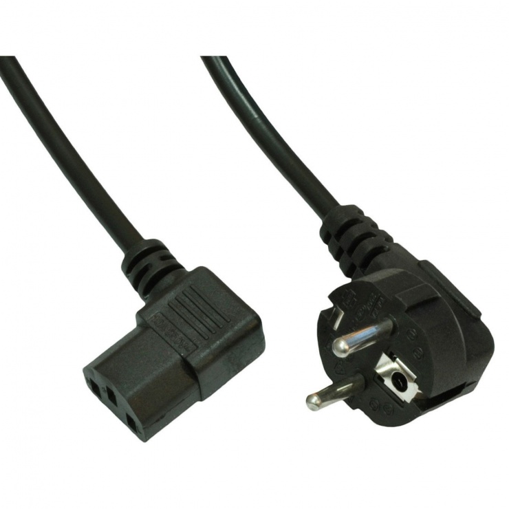 Cablu de alimentare PC C13 230V unghi 90 grade 3m, AK-PC-12A conectica.ro