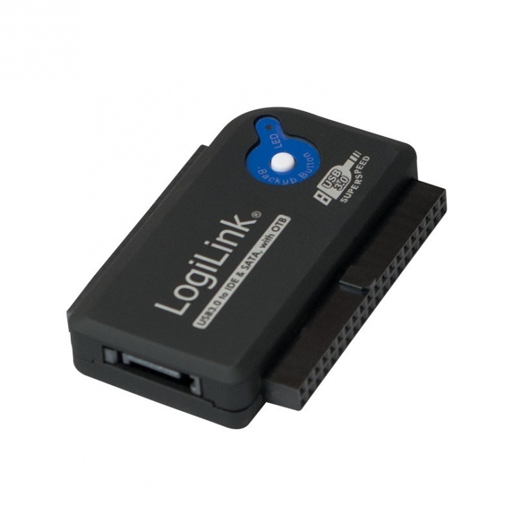 Adaptor USB 3.0 la SATA/IDE pentru HDD 2.5″/3.5″, Logilink AU0028A conectica.ro imagine noua tecomm.ro