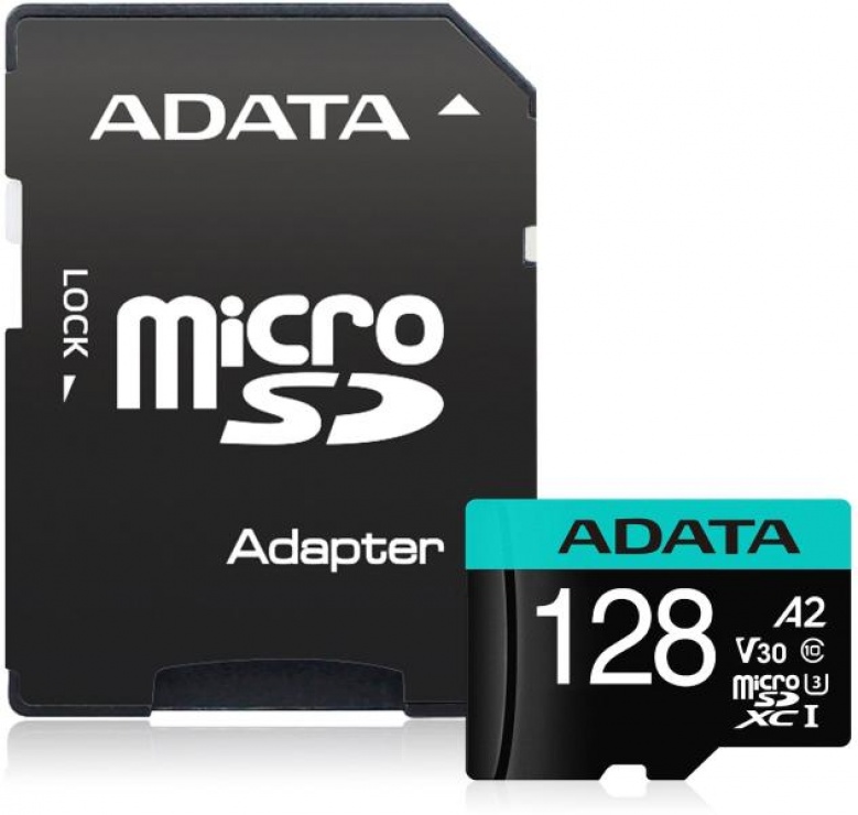 Card de memorie micro SDXC Premier Pro 128Gb clasa 10 UHS-I U3, ADATA AUSDX128GUI3V30SA2 imagine noua