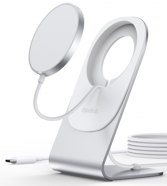 Stand si incarcator wireless magnetic Magasafe IPhone 12, Choetech conectica.ro imagine noua tecomm.ro