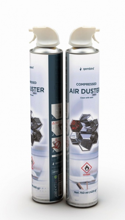 Spray curatare cu aer comprimat (inflamabil) 750ml, Gembird CK-CAD-FL750-01 conectica.ro