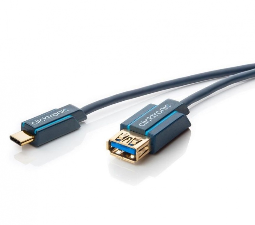 Cablu USB 3.2-A la USB type C T-M 1m, Clicktronic CLICK45128 imagine noua