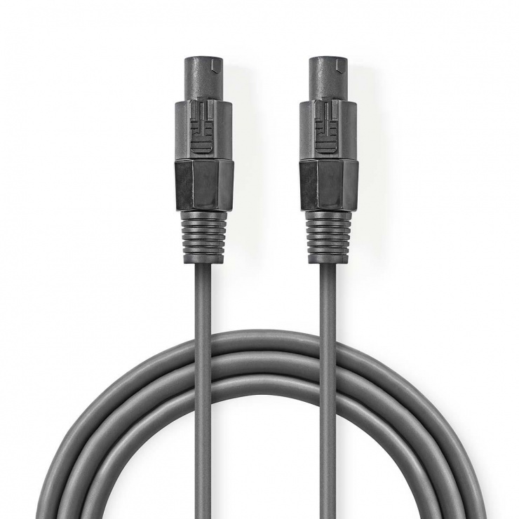 Cablu audio difuzor 2 pini T-T 10m, Nedis COTG16000GY100 10m imagine noua