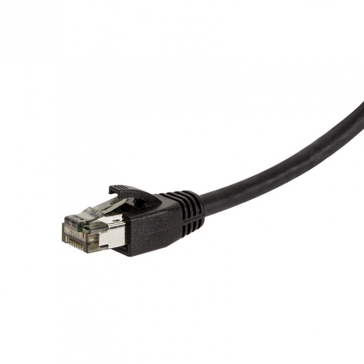 Cablu de retea RJ45 SFTP Cat.8.1 LSOH 15m Negru, Logilink CQ8103S imagine noua