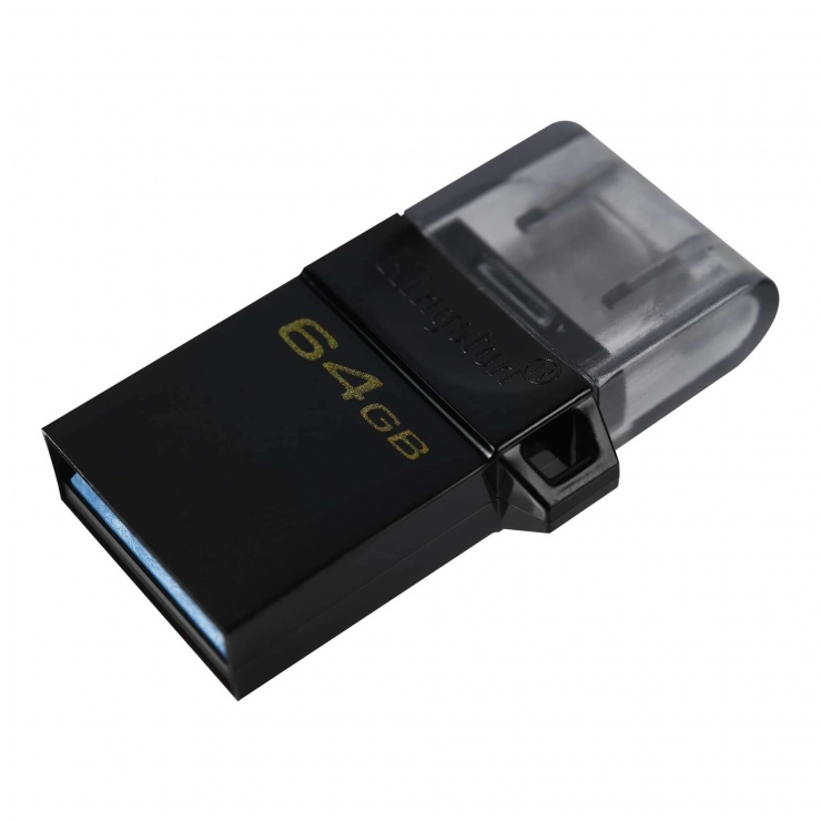 Stick USB 3.2-A + micro USB 64GB DataTraveler microDuo G2, Kingston DTDUO3G2/64GB imagine noua