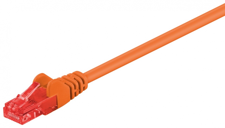 Cablu de retea rj45 cat 6 utp orange 10m, goobay g95265