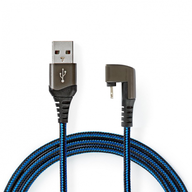Cablu de date si incarcare USB-A la Apple Lightning MFI unghi 180 grade 1m, Nedis GCTB39300AL10 Nedis conectica.ro imagine 2022 3foto.ro