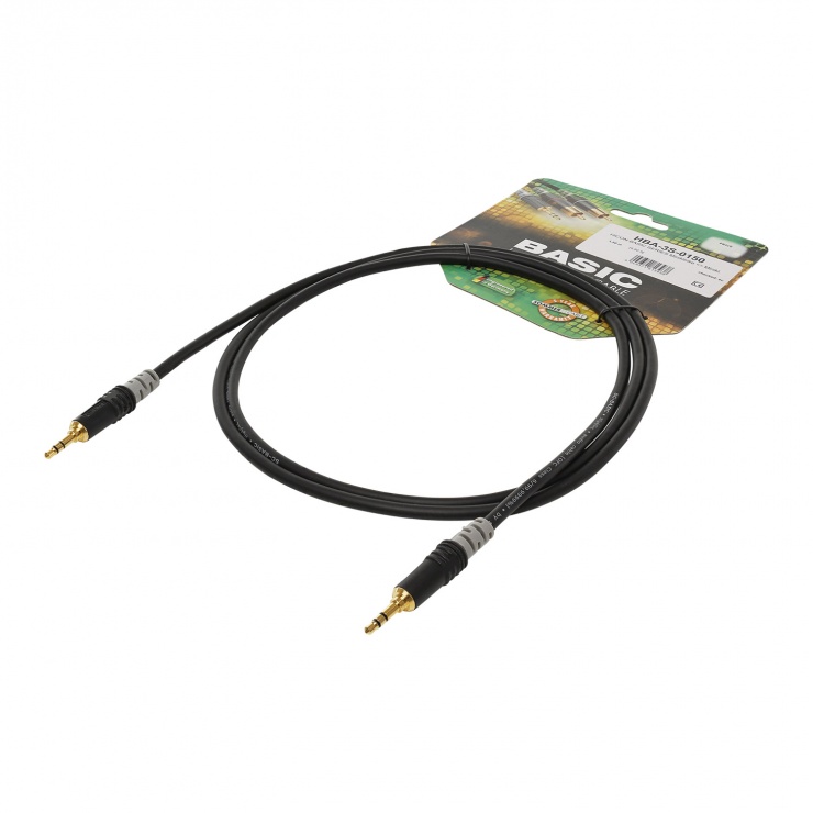 Cablu audio jack stereo 3 pini T-T 3m, HICON HBA-3S-0300 imagine noua