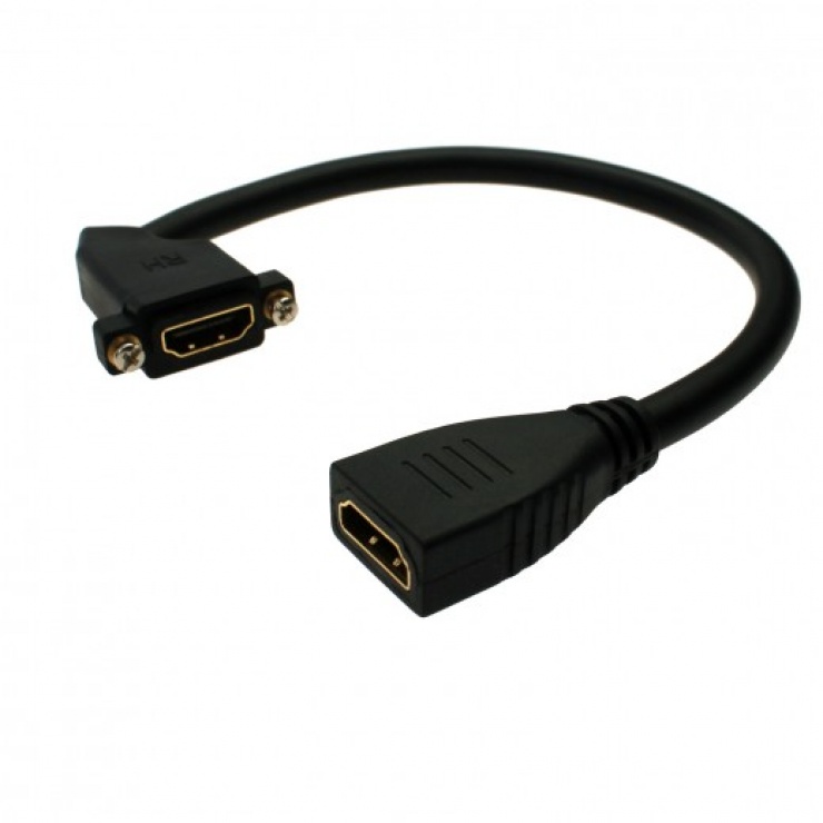 Adaptor HDMI 4K60Hz M-M 0.2m, HI-HDFFW-0020-SW imagine noua