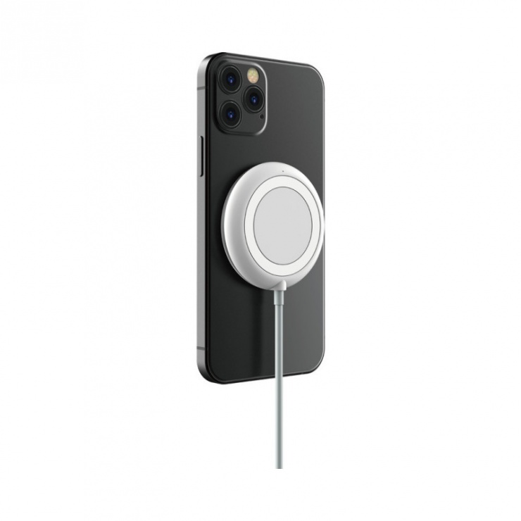 Incarcator wireless magnetic 3a 1m alb, devia