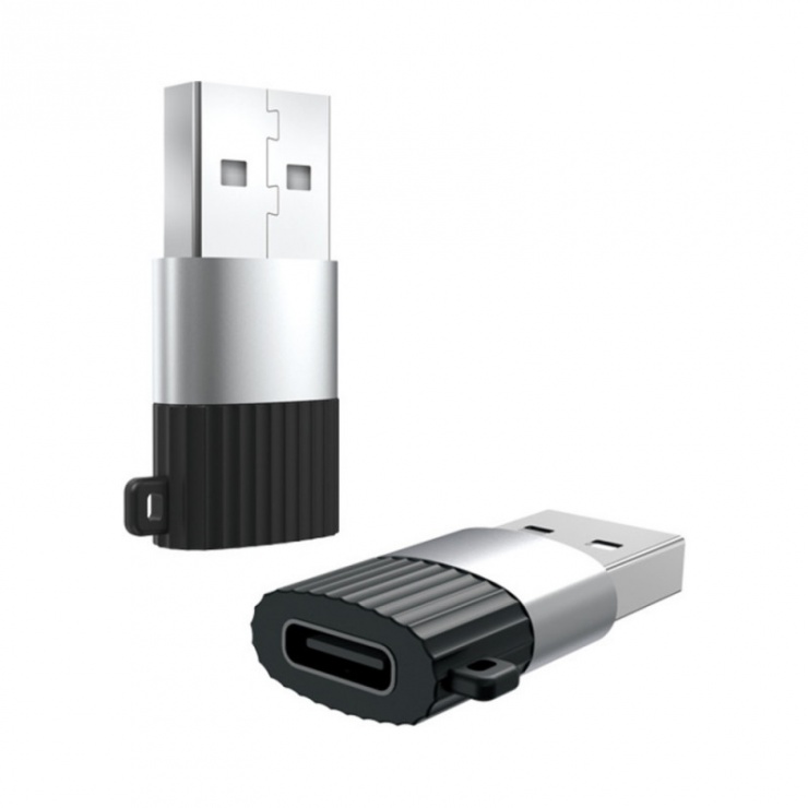 Adaptor USB 2.0 type C la USB-A M-T pentru breloc, XO NB149-E conectica.ro