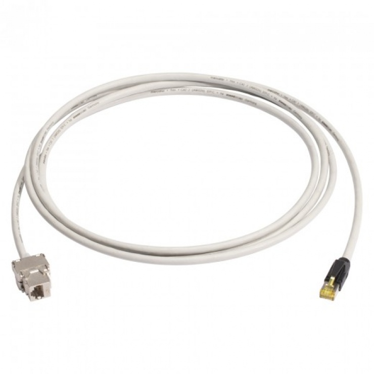 Cablu prelungitor Cat.6A SFTP cu cablu Cat.7 15m T-M Gri, K7F1-1500-GR 15m imagine noua 2022