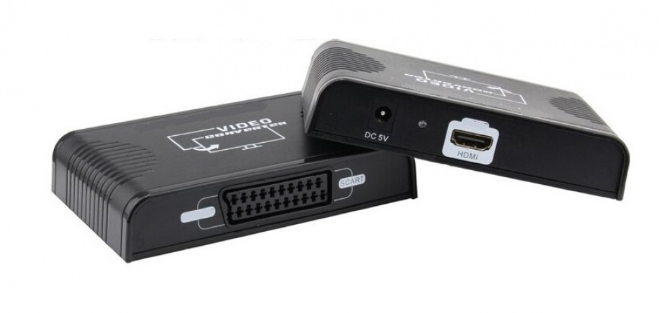Convertor audio video SCART la HDMI Full HD, khscart Adaptoare imagine noua 2022
