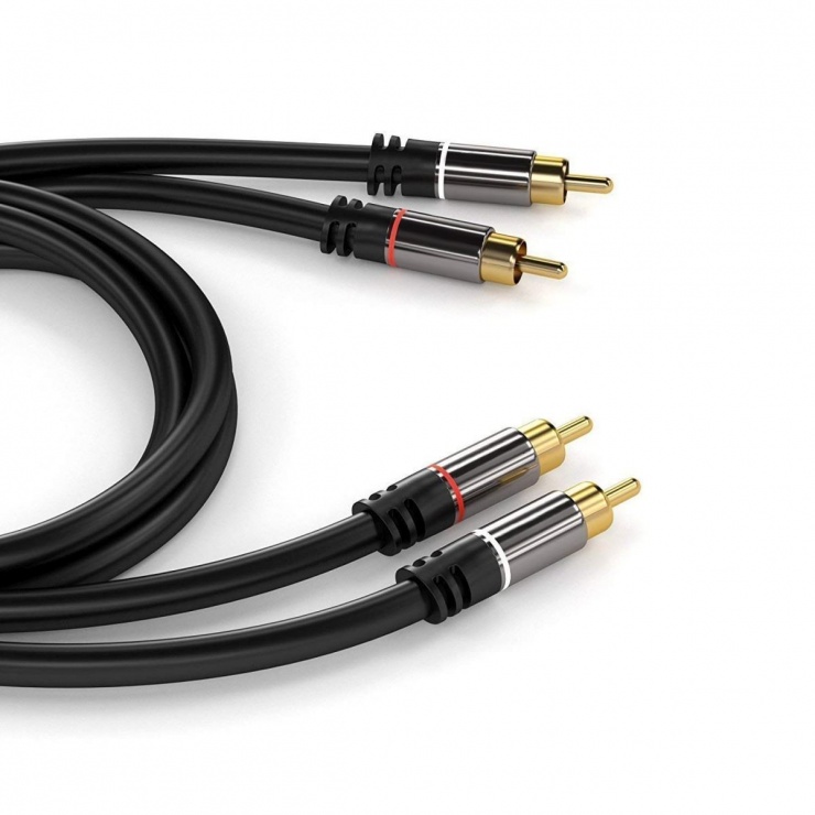 Cablu audio 2 x rca la 2 x rca t-t 5m, kjqccmm5