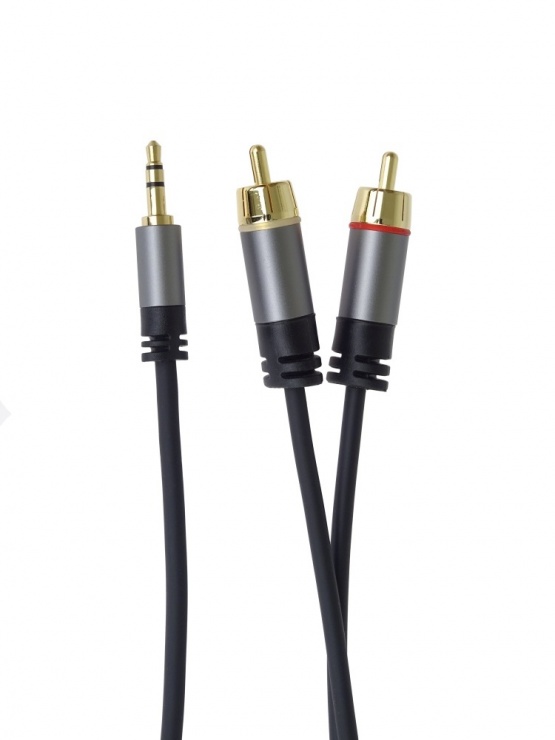 Cablu audio jack stereo 3.5mm la 2 x RCA T-T 1.5m, kjqcin015 (1.5m) imagine noua 2022
