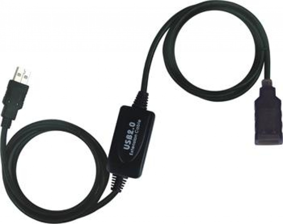 Cablu prelungitor activ USB 2.0 T-M 10m, KU2REP10