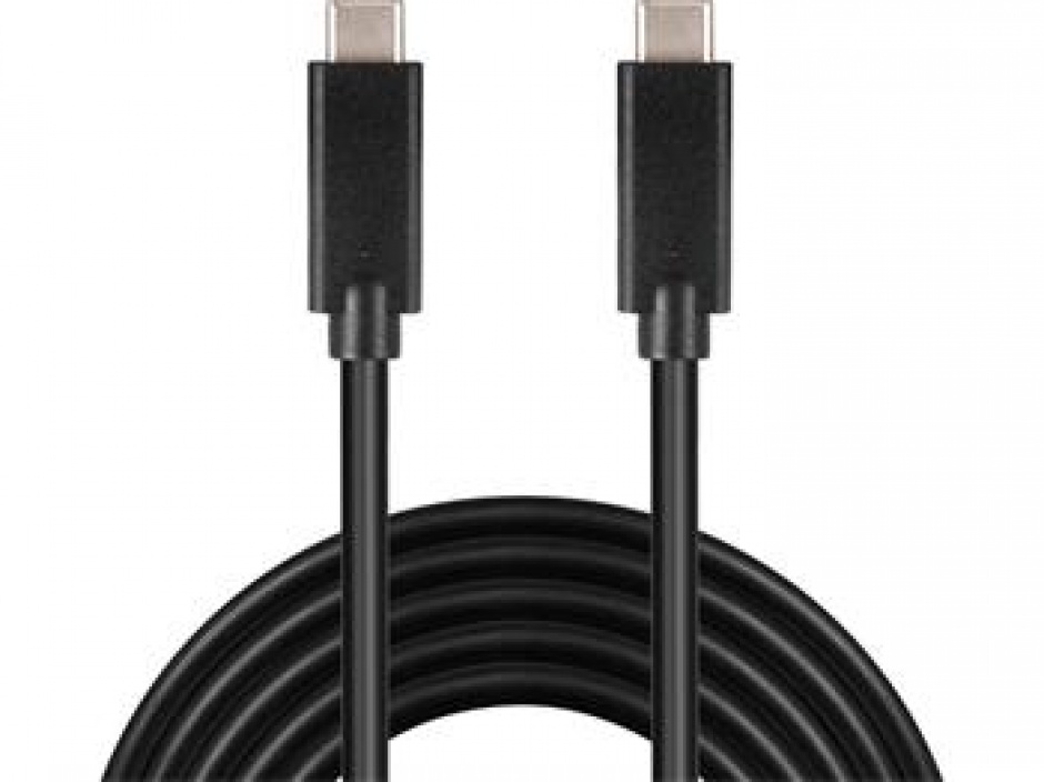 Cablu USB 3.1 Gen 2-C la USB-C 3A 20Gbit/s T-T 1m, ku31cg1bk imagine noua