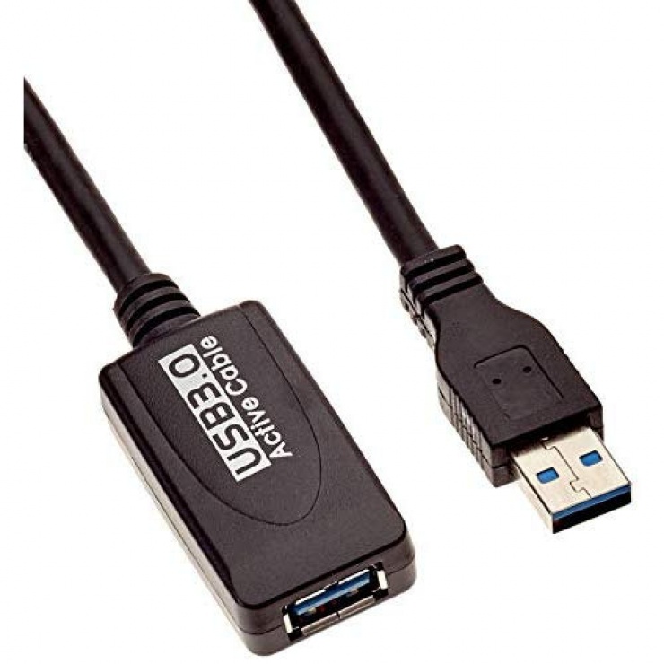 Cablu prelungitor activ USB 3.0 T-M 20m, ku3rep20 imagine noua