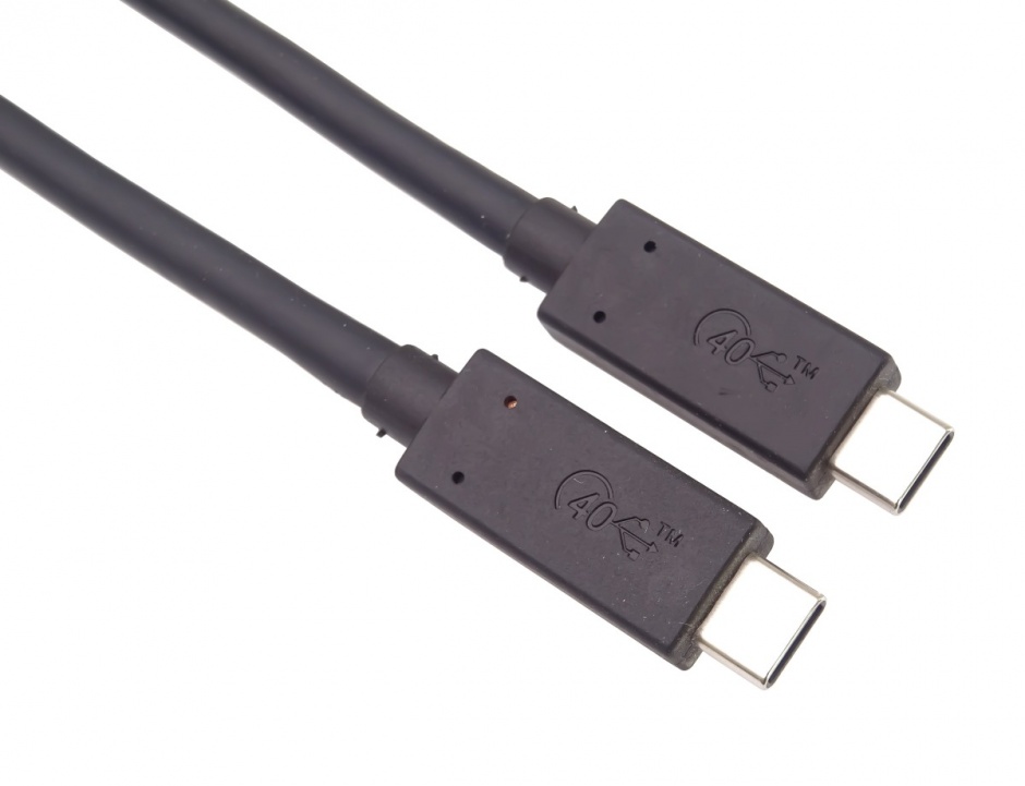 Cablu coaxial USB 3.1 Gen 2 (10 Gbps) type C la type C PD 3A E-Marker T-T 1m, Delock 85207 imagine noua