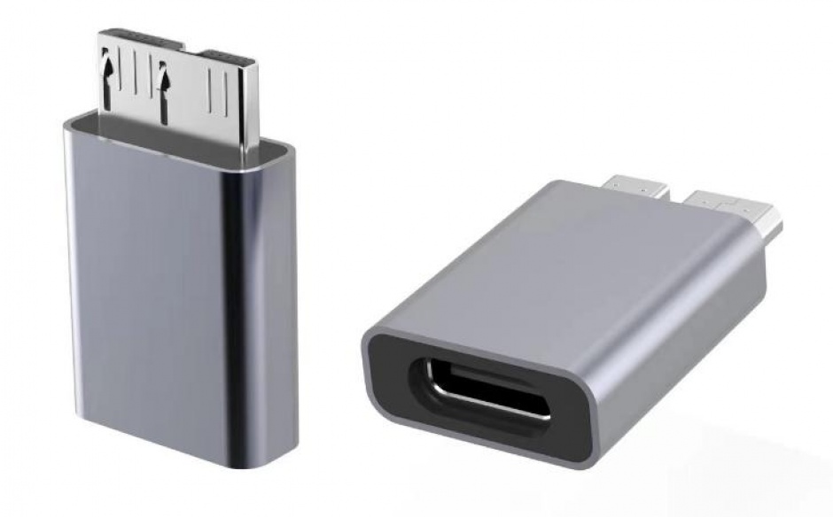 Adaptor USB 3.1 type C la micro USB M-T Aluminiu, kur31-22 conectica.ro