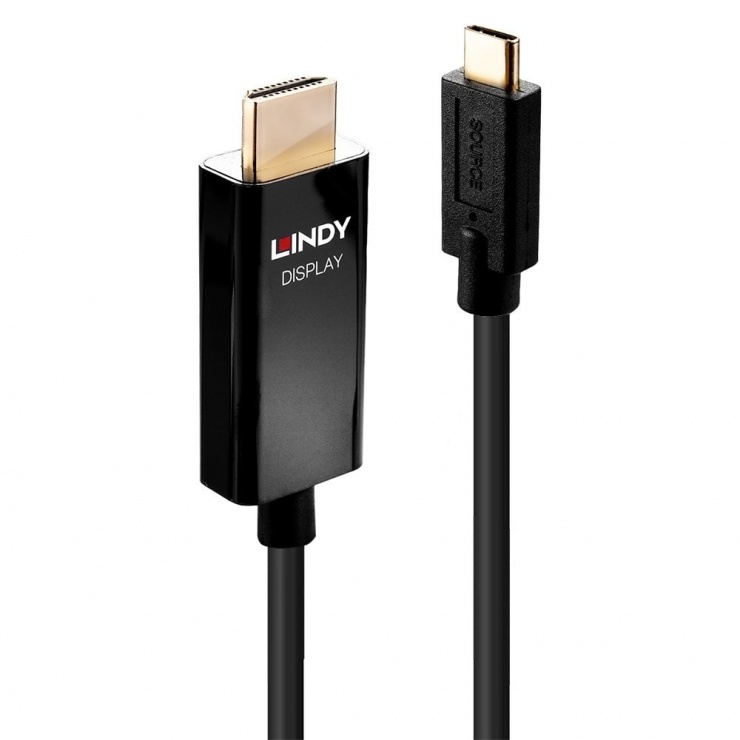 Cablu USB-C la HDMI 4K@60Hz cu HDR T-T 3m, Lindy L43293 -3M imagine noua 2022