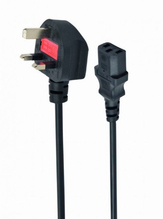 Cablu de alimentare UK la IEC C13 5A 1.8m Negru, Gembird PC-187 conectica.ro