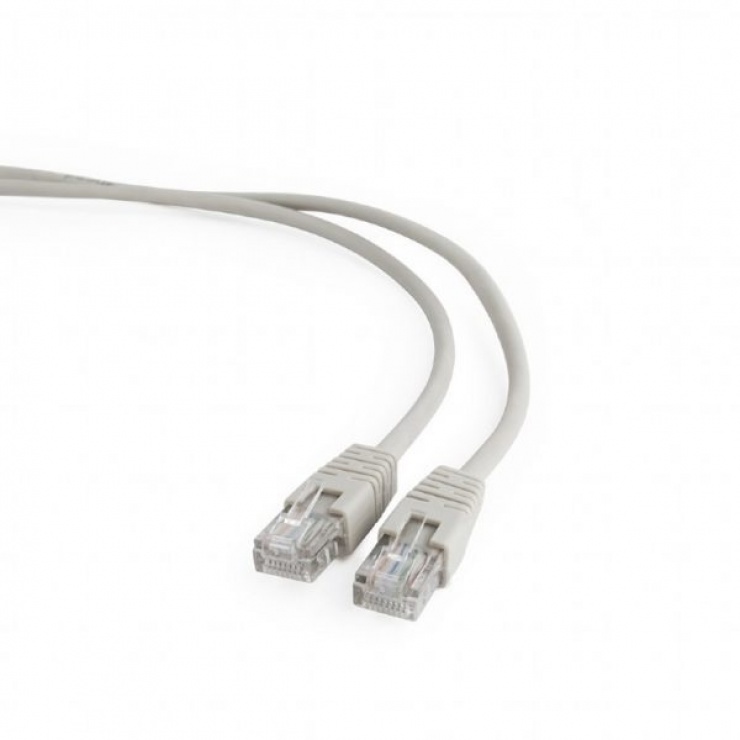 Cablu retea UTP cat 5E 1.5m Gri, Gembird PP12-1.5M conectica.ro