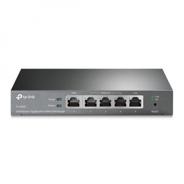 Router SafeStream Gigabit Multi-WAN VPN, TP-LINK TL-R605 conectica.ro