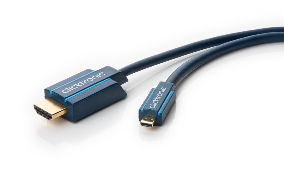 Cablu HDMI la micro HDMI-D T-T 3m, Clicktronic CLICK70329 Clicktronic imagine noua tecomm.ro