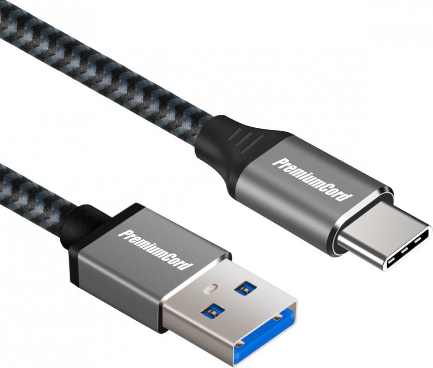 Cablu USB 3.1 Gen1 type C la USB-A brodat 3A T-T 2m, ku31cs2 conectica.ro
