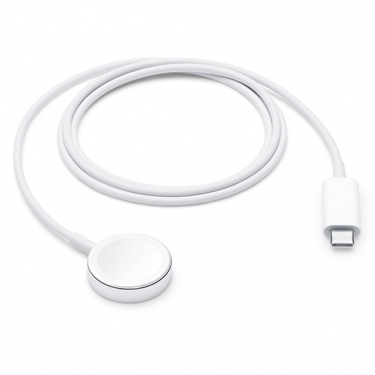 Cablu de incarcare USB-C pentru Apple Watch 1m Alb, Apple MX2H2ZM/A imagine noua
