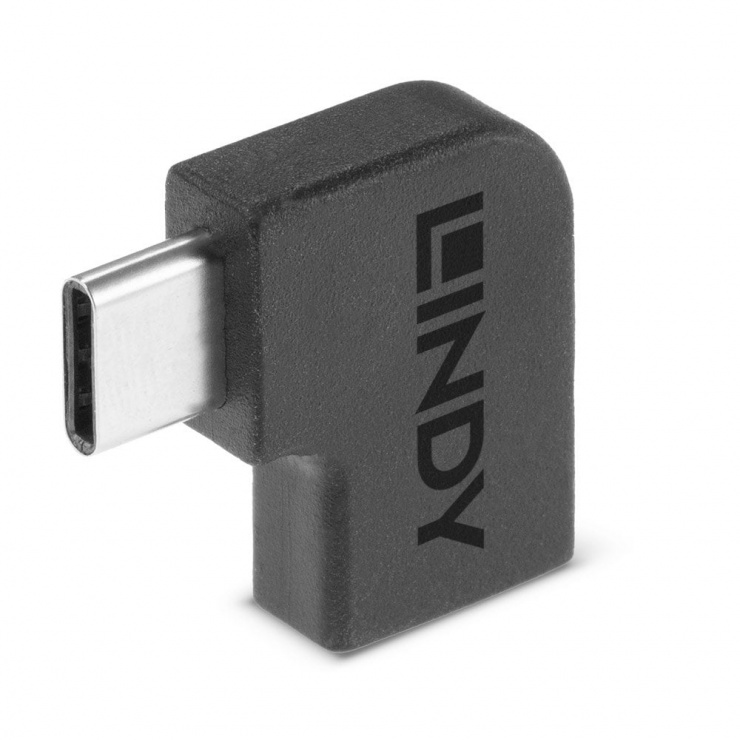 Adaptor USB 3.2 Gen 2×2 Type C unghi 90 grade T-M, Lindy L41894