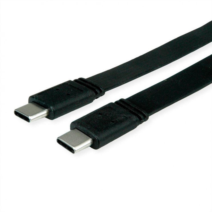 Cablu flat USB 4 type C Gen 3 T-T 20V5A 0.5m, Value 11.99.9085 0.5m imagine noua 2022