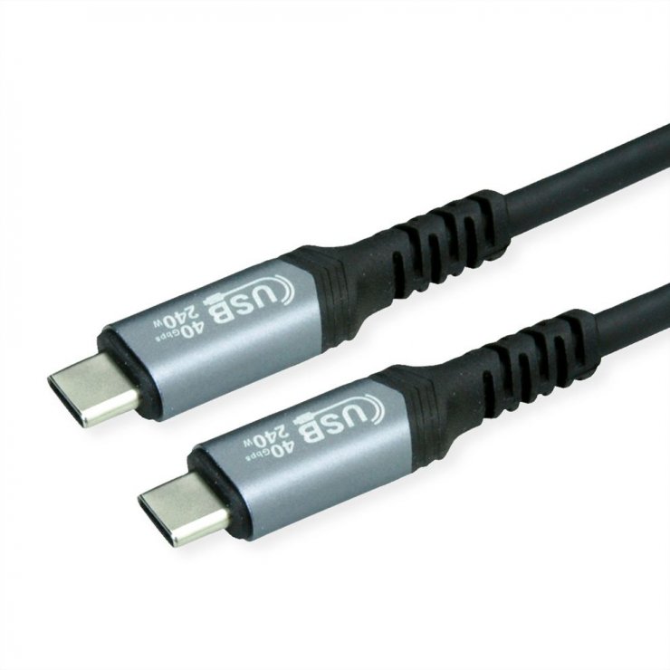 Cablu USB4 Gen2x2 type C T-T 20Gb/240W 1m Negru, Value 11.99.9086
