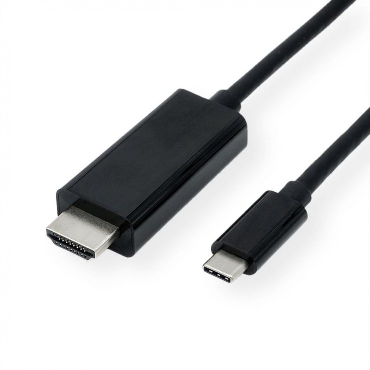 Cablu USB tip C la HDMI 4K30Hz T-T 1m Negru, S3730 4K@30Hz imagine noua tecomm.ro